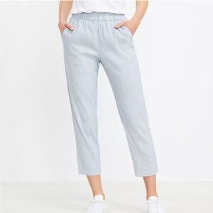 Lou and Grey Linen Blend Elastic Waist Style: 558839 Crosshatch Pattern Pockets